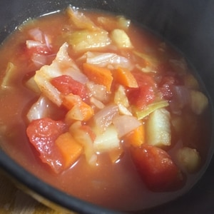 カルディのトマト缶でミネストローネ